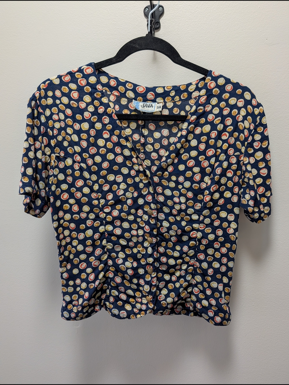 Vtg Java Blouse